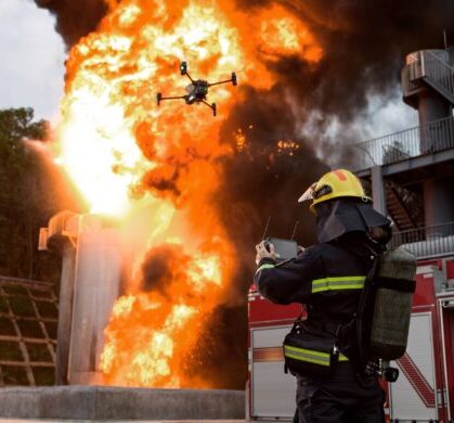 Fire fighting drones